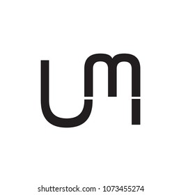 um letter vector logo