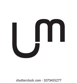 um letter vector logo