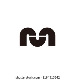 um letter vector logo