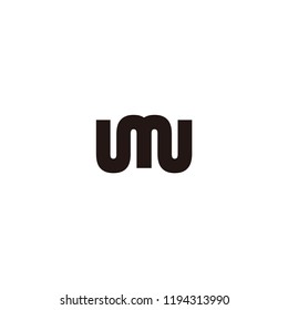 um letter vector logo