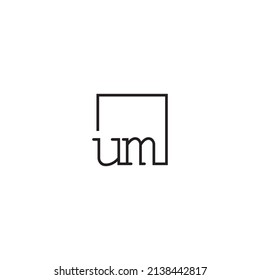 UM line concept logo in high quality professional design that will be best for your companies