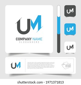 um logo design for business, letter um symbol design for company