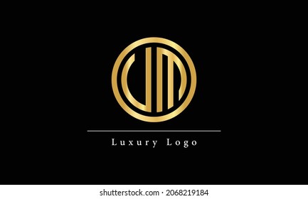 UM Logo design in gold colour