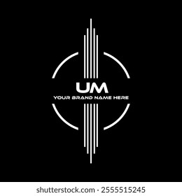 UM logo design, UM simple and modern logo. UM luxurious alphabet design
