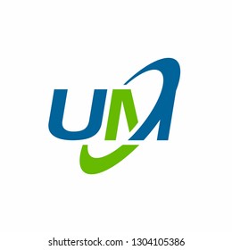 UM logo initial letter design template vector illustration