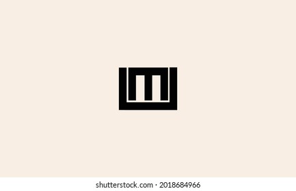 UM logo letter design. MU logo monogram initials letter concept. UM icon logo design