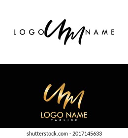 UM Luxury Initial Logo Vector Design