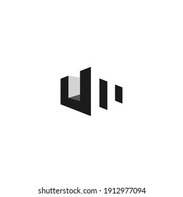 UM minimal 3d logo icon sign symbol design concept. Vector template