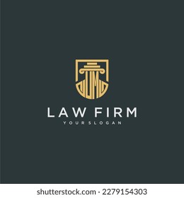 UM monogram initial for lawfirm logo ideas with creative polygon style design