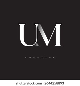 UM Monogram Logo Minimal Elegant Letter mark for Luxury, Fashion   Creative Brands	
