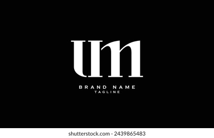 UM, MU, Abstract initial monogram letter alphabet logo design