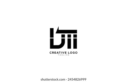 UM MU Abstract initial monogram letter alphabet logo design