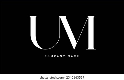 UM, MU Abstract Letters Logo Monogram