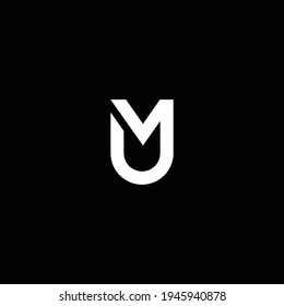 UM or MU abstract outstanding professional business awesome artistic branding company different colors illustration logo