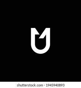 UM or MU abstract outstanding professional business awesome artistic branding company different colors illustration logo