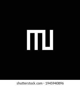 UM or MU abstract outstanding professional business awesome artistic branding company different colors illustration logo