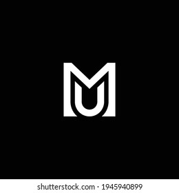 UM or MU abstract outstanding professional business awesome artistic branding company different colors illustration logo