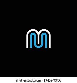 UM or MU abstract outstanding professional business awesome artistic branding company different colors illustration logo