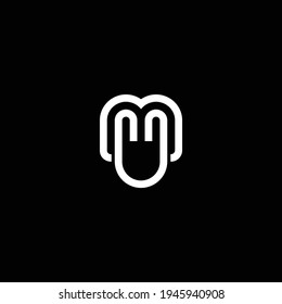 UM or MU abstract outstanding professional business awesome artistic branding company different colors illustration logo