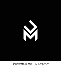 UM or MU abstract outstanding professional business awesome artistic branding company different colors illustration logo