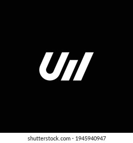 UM or MU abstract outstanding professional business awesome artistic branding company different colors illustration logo