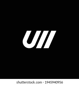 UM or MU abstract outstanding professional business awesome artistic branding company different colors illustration logo