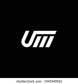 UM or MU abstract outstanding professional business awesome artistic branding company different colors illustration logo