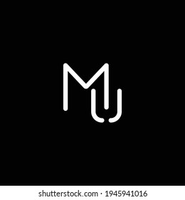 UM or MU abstract outstanding professional business awesome artistic branding company different colors illustration logo