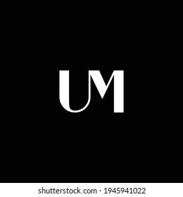 UM or MU abstract outstanding professional business awesome artistic branding company different colors illustration logo