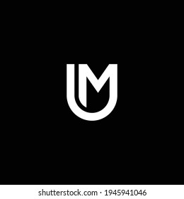 UM or MU abstract outstanding professional business awesome artistic branding company different colors illustration logo