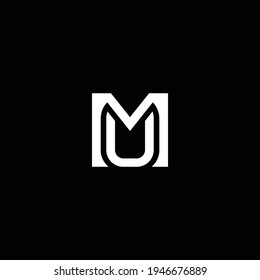 UM or MU abstract outstanding professional business awesome artistic branding company different colors illustration logo