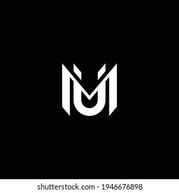 UM or MU abstract outstanding professional business awesome artistic branding company different colors illustration logo