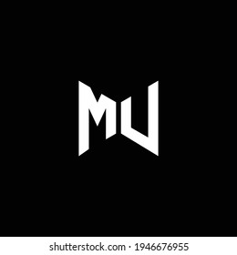 UM or MU abstract outstanding professional business awesome artistic branding company different colors illustration logo