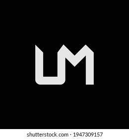 UM or MU abstract outstanding professional business awesome artistic branding company different colors illustration logo