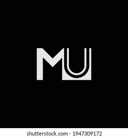 UM or MU abstract outstanding professional business awesome artistic branding company different colors illustration logo