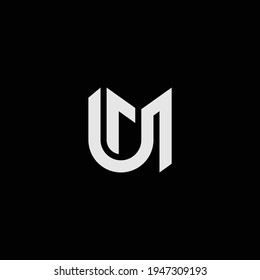 UM or MU abstract outstanding professional business awesome artistic branding company different colors illustration logo