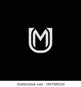 UM or MU abstract outstanding professional business awesome artistic branding company different colors illustration logo