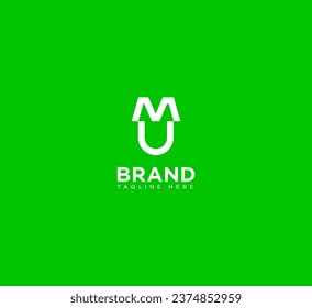 logotipo de marca de letras UM, MU