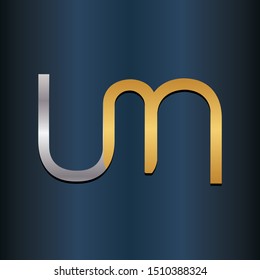 UM MU LM Double Letter Initial Logo