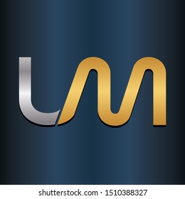 UM MU LM Double Letter Initial Logo