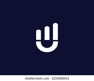 UM MU logo design vector template