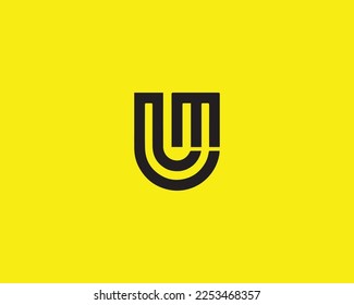 UM MU Logo design vector template