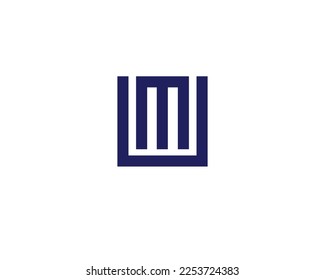 UM MU logo design vector template