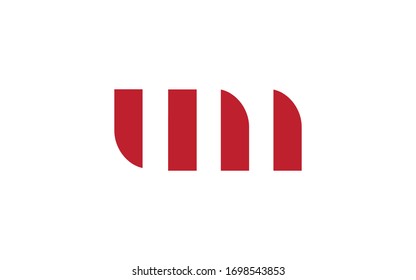 um or mu and u or m Lowercase Letter Initial Logo Design, Vector Template