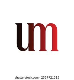 um Simple alphabet modern minimalist negative space font vector business logo design