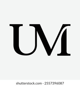 um symbol initial letter design