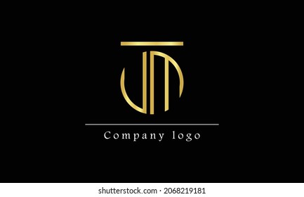 UM Your Business logo design in Gold colour 