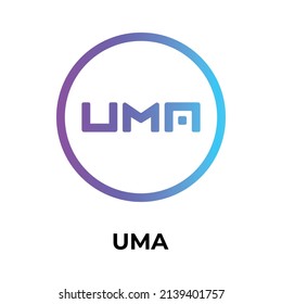 UMA Cryptocurrency token icon. UMA token symbol. Cryptocurrency vector icon. Flat Vector illustration - Vector