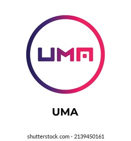 UMA Cryptocurrency token icon. UMA token symbol. Cryptocurrency vector icon. Flat Vector illustration - Vector