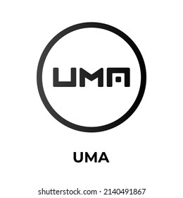 UMA Cryptocurrency token icon. UMA token symbol. Cryptocurrency vector icon. Flat Vector illustration - Vector